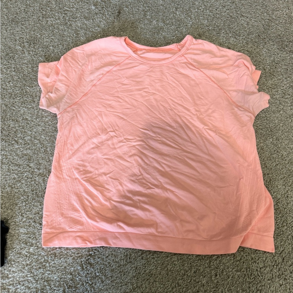 Athleta Kids Short Sleeve Tee - coral,  size L/12